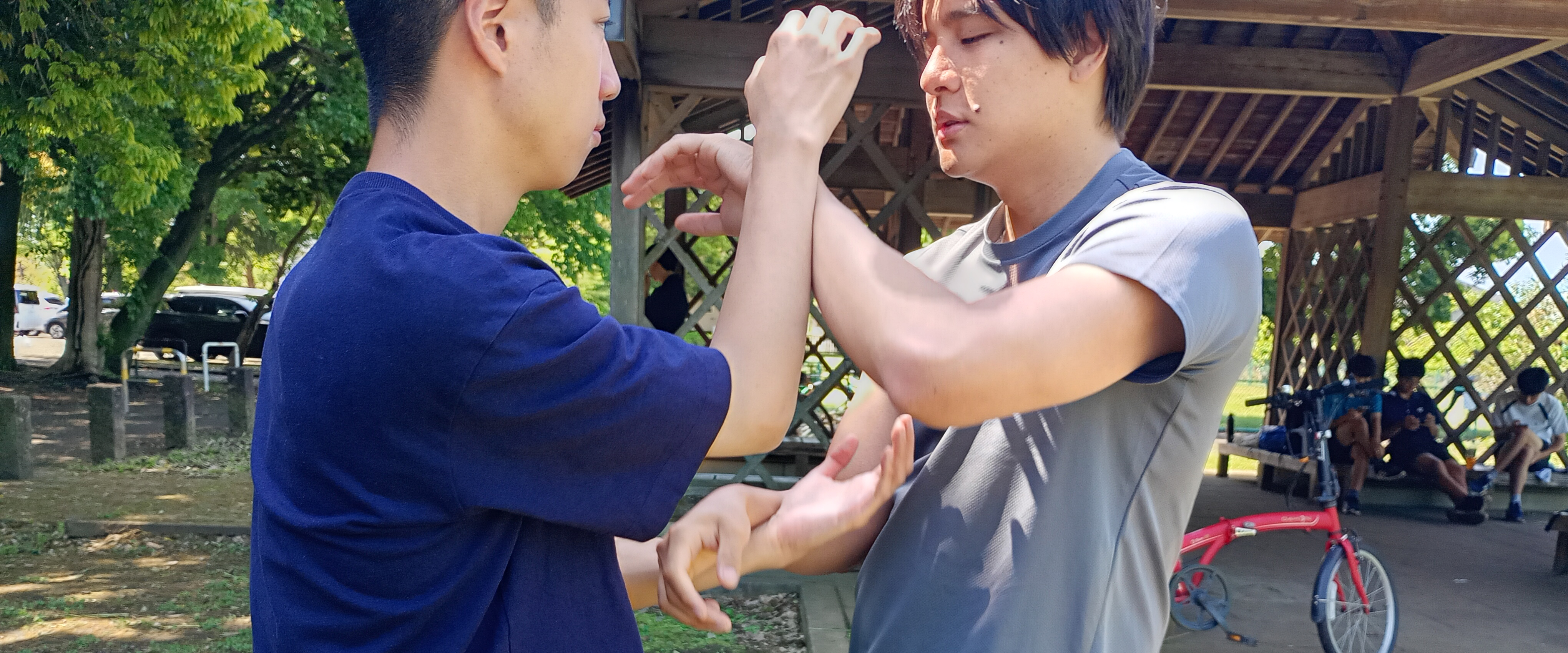 詠春拳の技法:盤手の練習では特に体軸を意識する